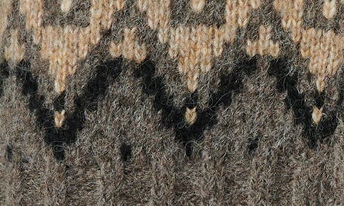 Joe's The Inga Fair Isle Zip Front Cardigan In Charcoal Brown Fai