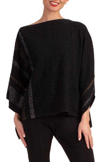 Trina Turk Chic Wool Wrap In Black Multi