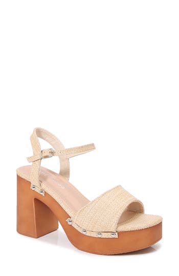 Berness Chelsea Platform Sandal In Neutral