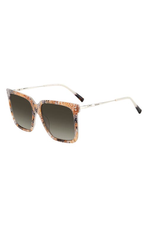 Missoni 60mm Gradient Square Sunglasses In Beige Pattern
