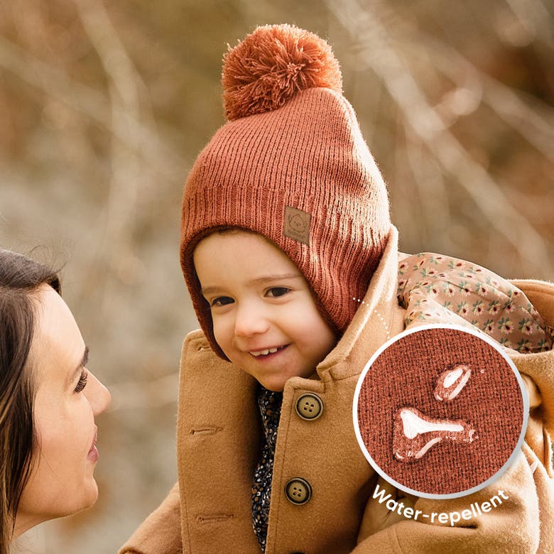 Keababies Muff Knitted Beanie In Clay