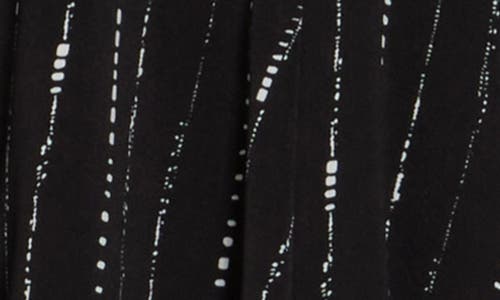 Patrizia Luca Stripe Long Sleeve Shirtdress In Black