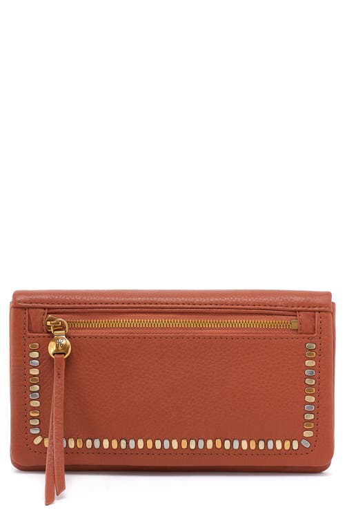 Hobo Lumen Leather Bifold Wallet In Warm Honey