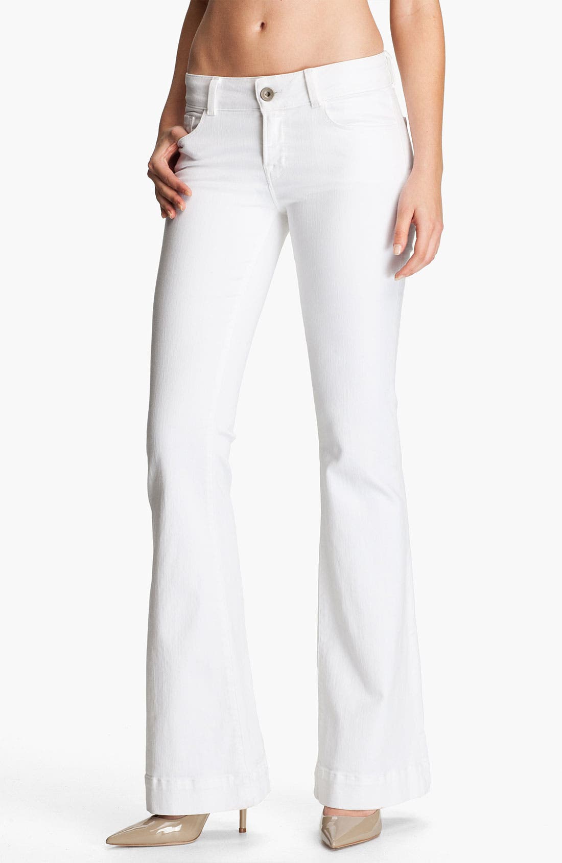 J Brand Low Rise Bell Bottom Stretch Jeans (Blanc) Nordstrom