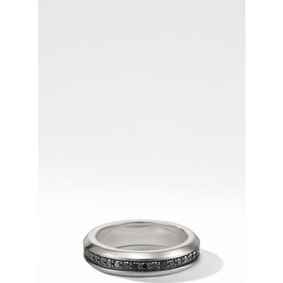 David Yurman Streamline Band Ring With Black Diamonds