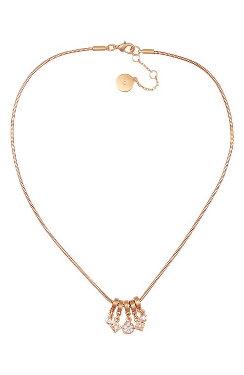 Vince Camuto Crystal Charm Pendant Necklace In Gold