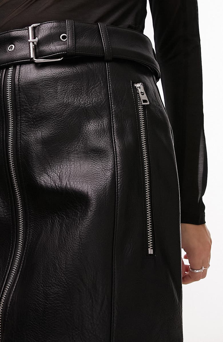 Topshop Faux Leather Biker Miniskirt | Nordstrom