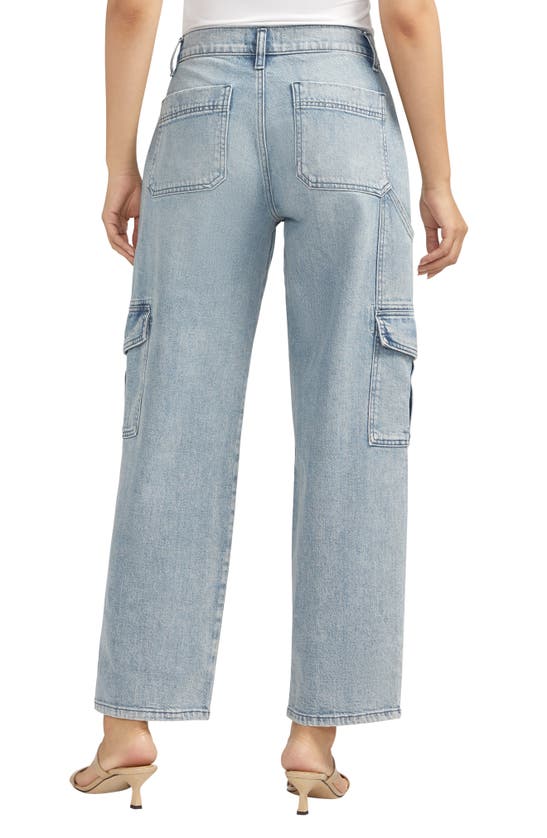 Shop Silver Jeans Co. High Waist Ankle Cargo Jeans In Indigo