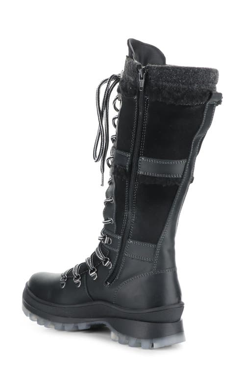 Bos. & Co. Daws Lace Up Boot In Black In Black/grey Saddle/goatlan