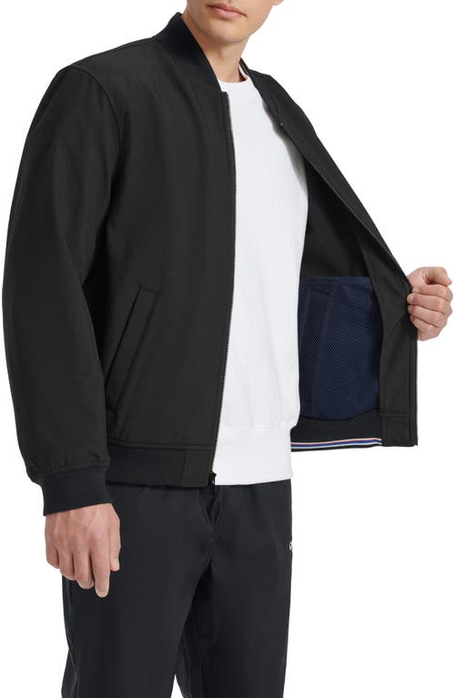 Champion Softshell Varsity Bomber Jacket In Black