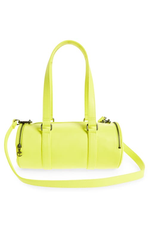 Shop Telfar Medium Faux Leather Duffle Bag In Yellow