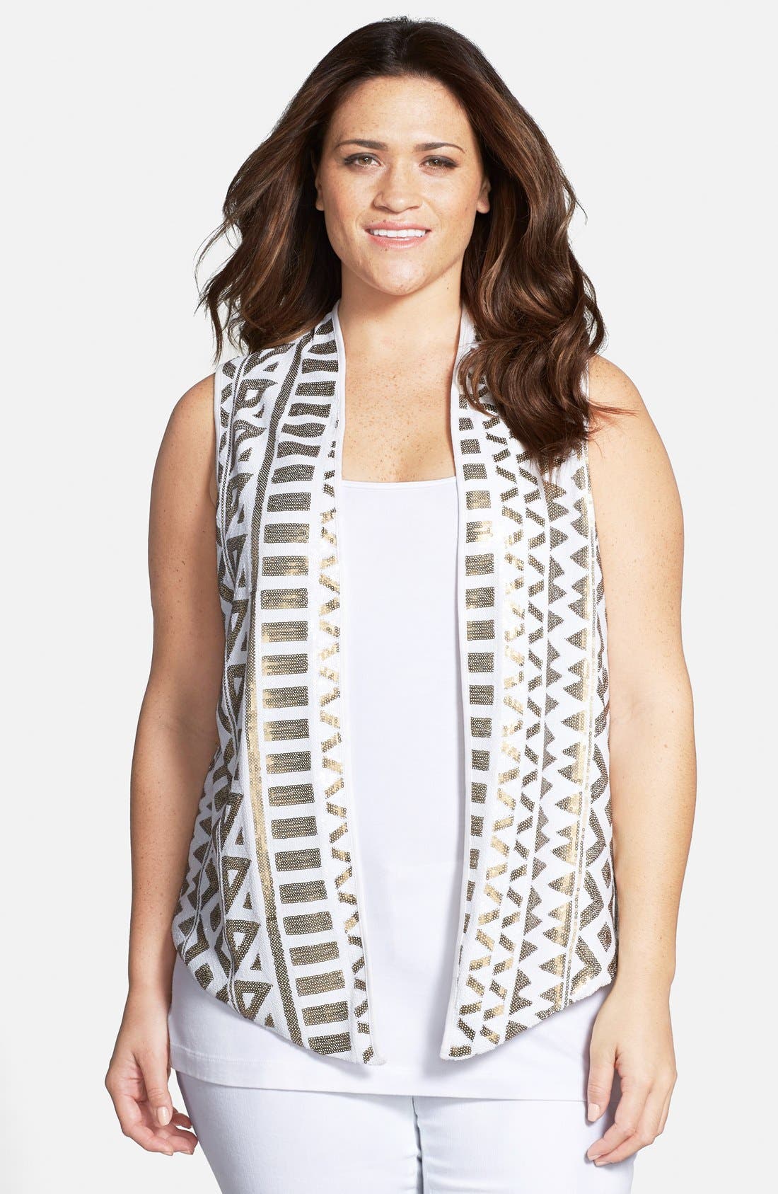 sequin vest top plus size