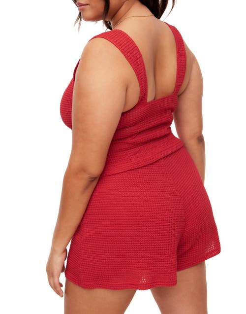 Adore Me Sandra Tank And Shorts Set In Dark Red
