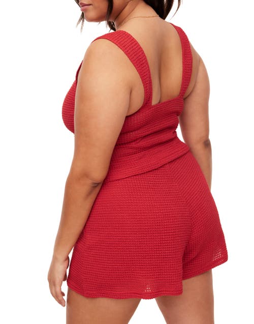 Shop Adore Me Sandra Tank And Shorts Set In Dark Red