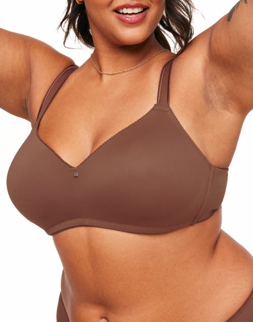 Shop Adore Me Johanna Contour Demi Bra In Dark Brown