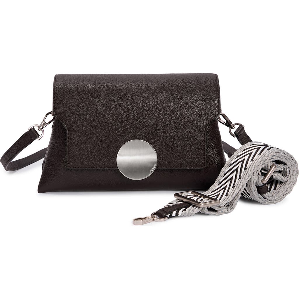 Shop Oryany Lottie Flap Crossbody Bag In Dark Chocolate