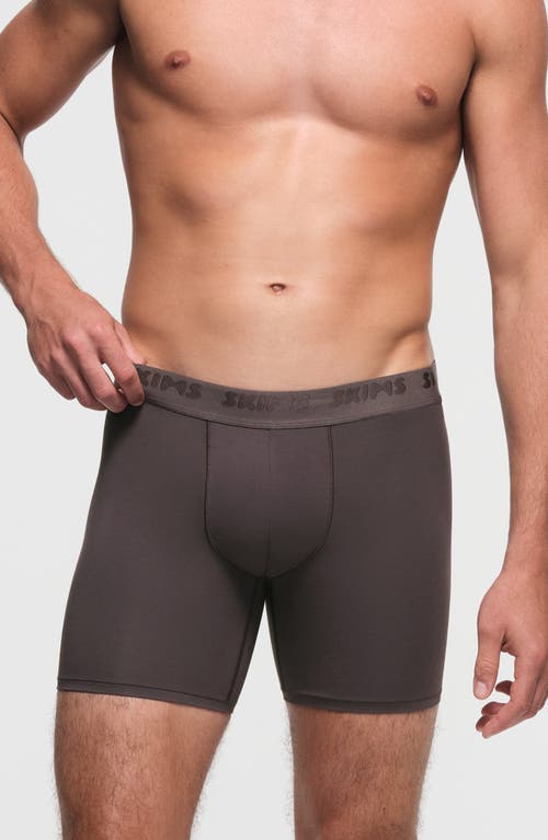 Skims 5-inch Stretch Modal Boxer Briefs In Iron