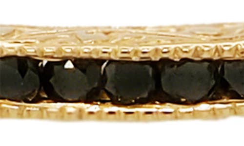 Sethi Couture Channel Set Diamond Ring In Yellow Gold/black Diamond