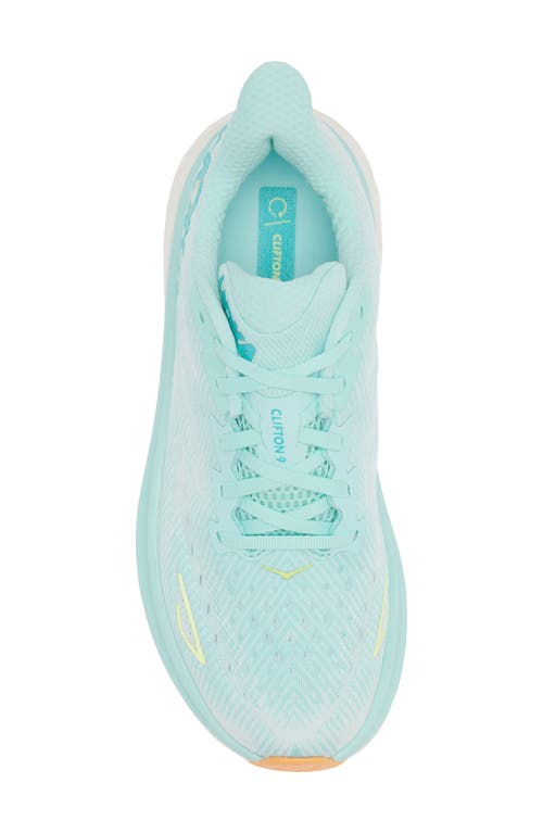 Shop Hoka Clifton 9 Running Shoe In Seafoam/aqua Breeze