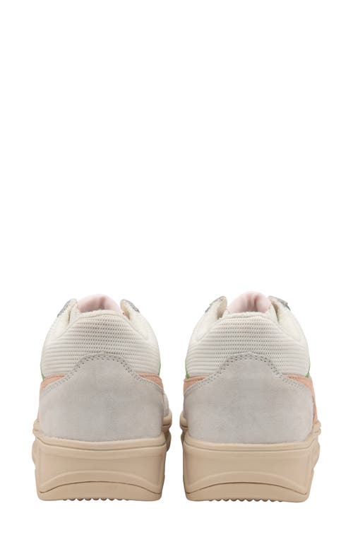 Shop Gola Swerve Sneaker In White/pearl Pink/green