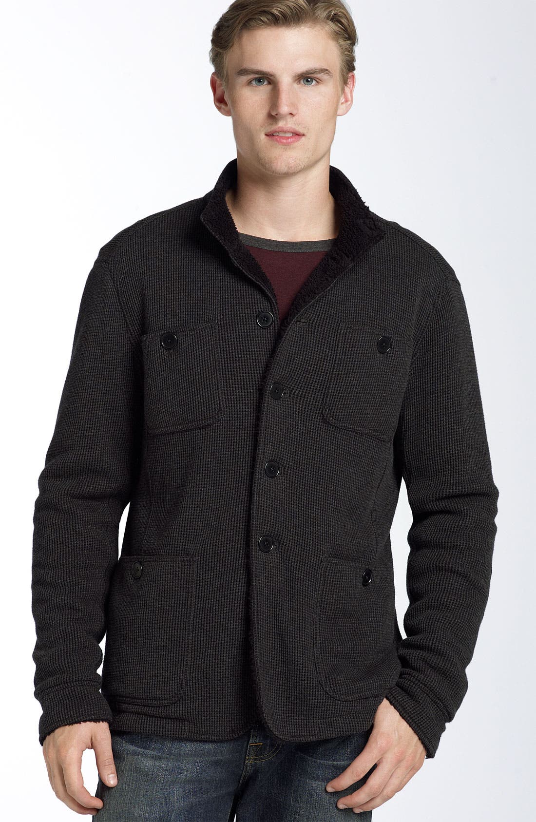 John Varvatos Star USA Waffle Knit Jacket Nordstrom