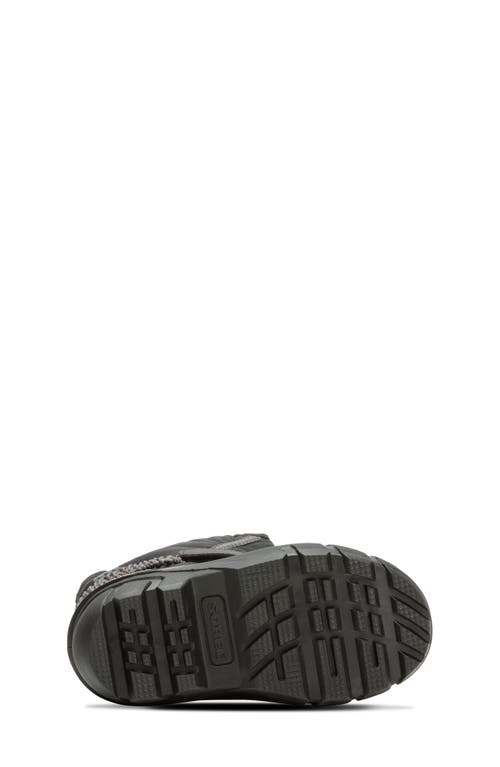 Shop Sorel Kids' Flurry Waterproof Snow Boot In Black/city Grey