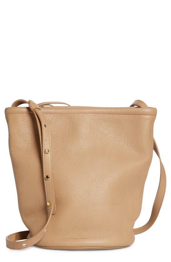MANSUR GAVRIEL LEATHER ZIP BUCKET BAG,WP20H008KL