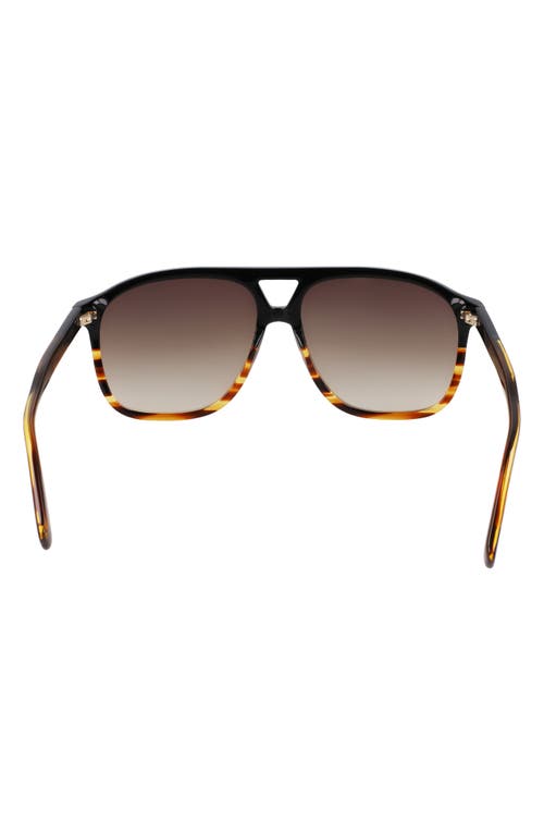 LONGCHAMP LONGCHAMP HERITAGE 58MM GRADIENT AVIATOR SUNGLASSES