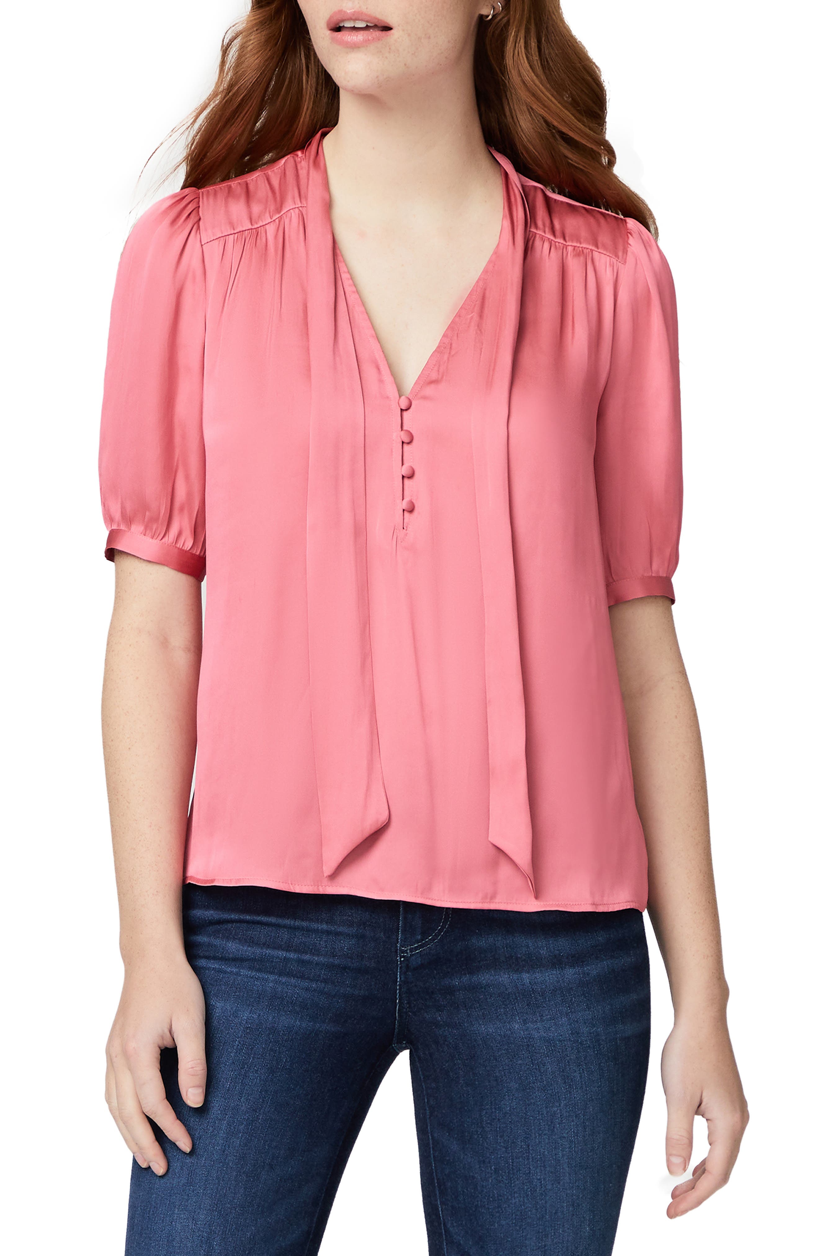 PAIGE Esta Tie Neck Blouse Nordstrom