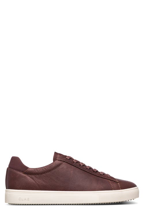Clae Bradley Leather Sneaker In Cocoa Leather