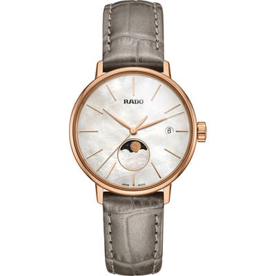 Rado Coupole Classic Leather Strap Watch,