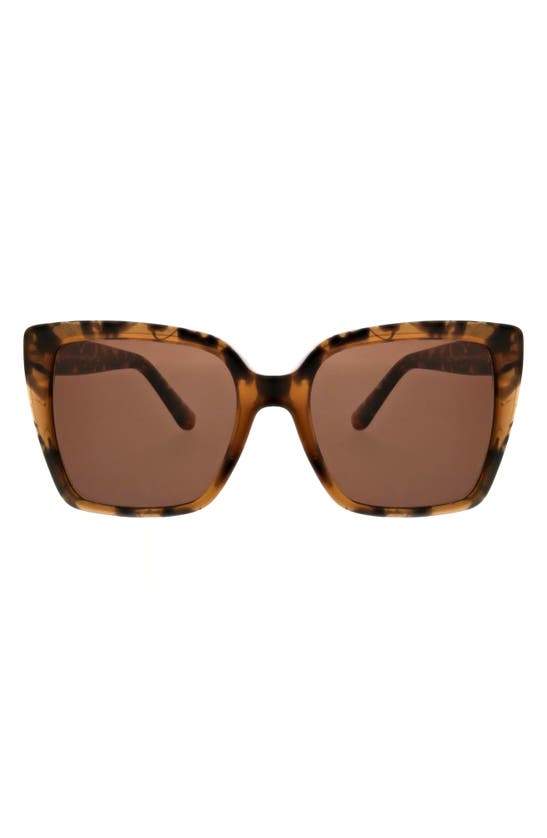 Shop Oscar De La Renta 52mm Butterfly Sunglasses In Taupe Demi