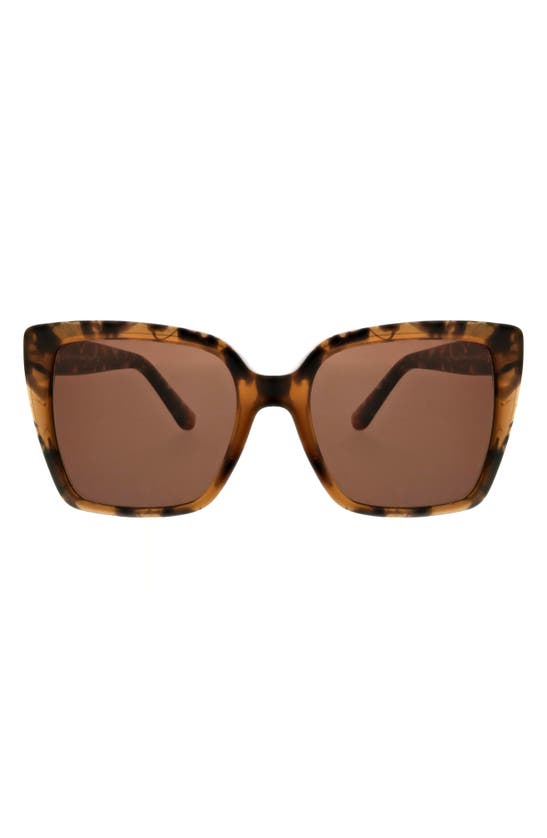 Oscar De La Renta 52mm Butterfly Sunglasses In Taupe Demi