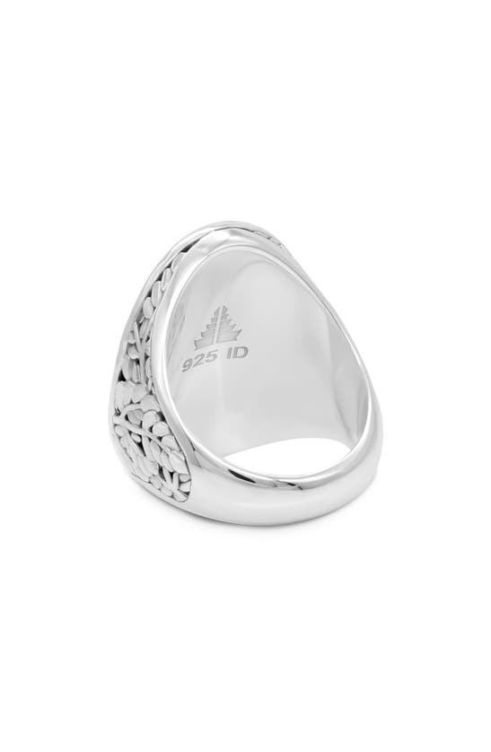 Shop Devata Sterling Silver Bali Leaf Signet Ring