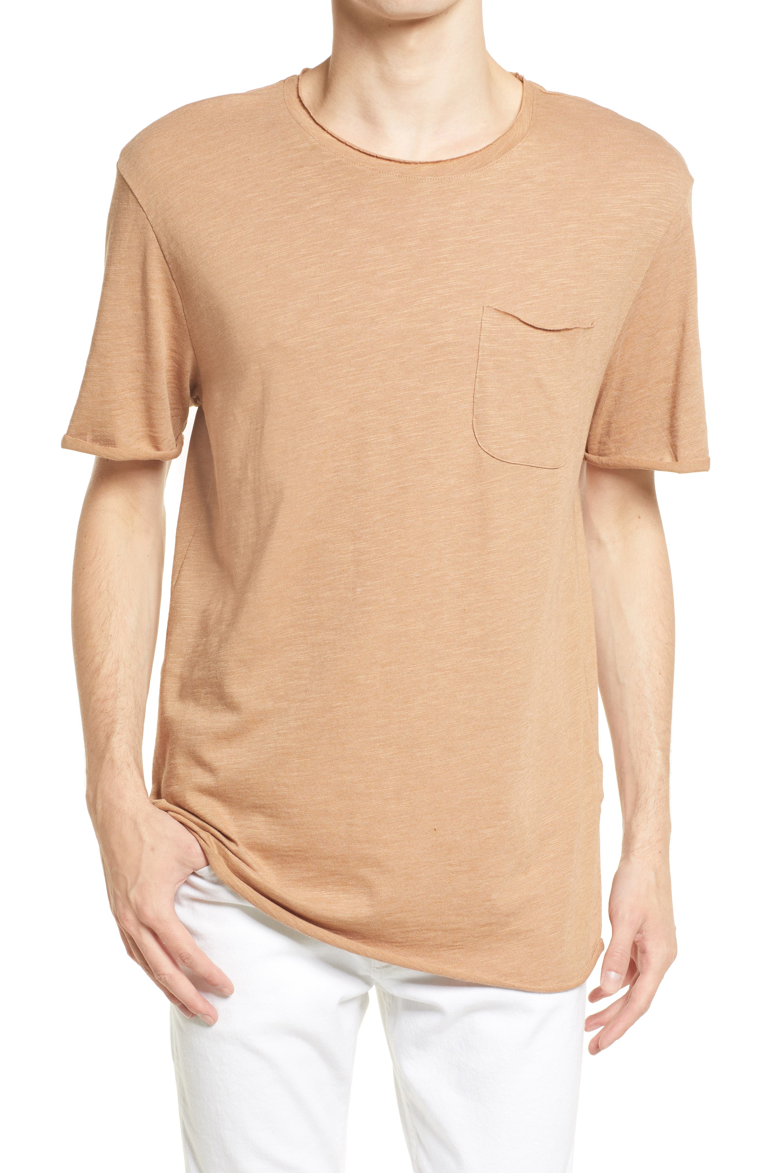 raw edge t shirt mens