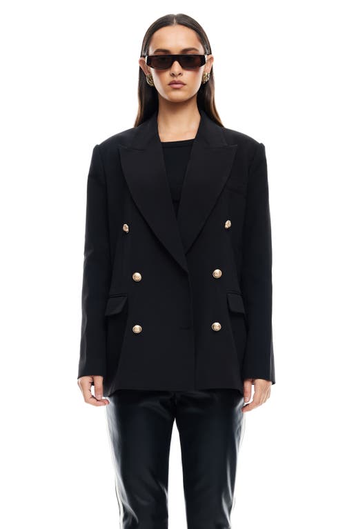 Lioness Palermo Double Breasted Blazer In Black