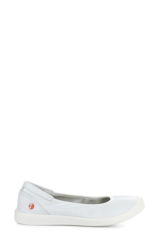 Softinos By Fly London Ilme Ballet Flat In White Smooth