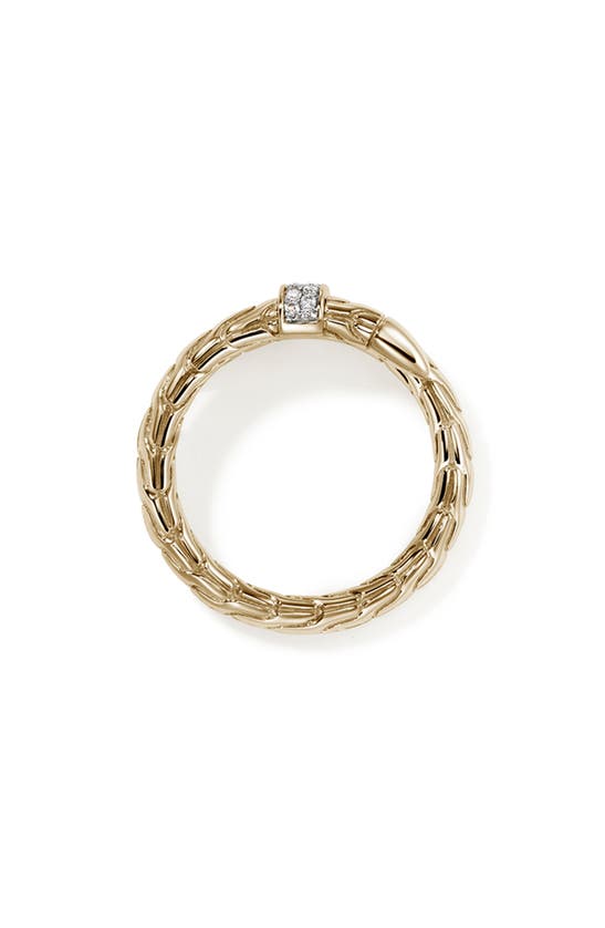 Shop John Hardy Spear Diamond Bypass Ring In Gold