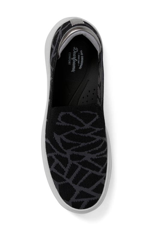 Original Comfort By Dearfoams Sophie Knit Slip-on Sneaker In Black Print