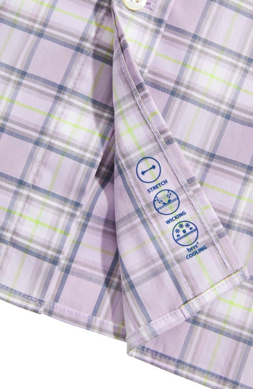 Shop Vineyard Vines Plaid On-the-go Brrrº Button-down Shirt In Plaid Iris