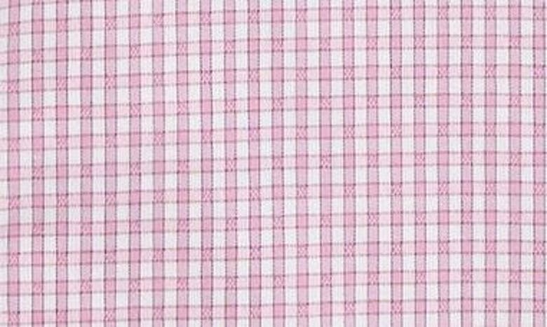 Lorenzo Uomo Windowpane Check Trim Fit Dress Shirt In Pink