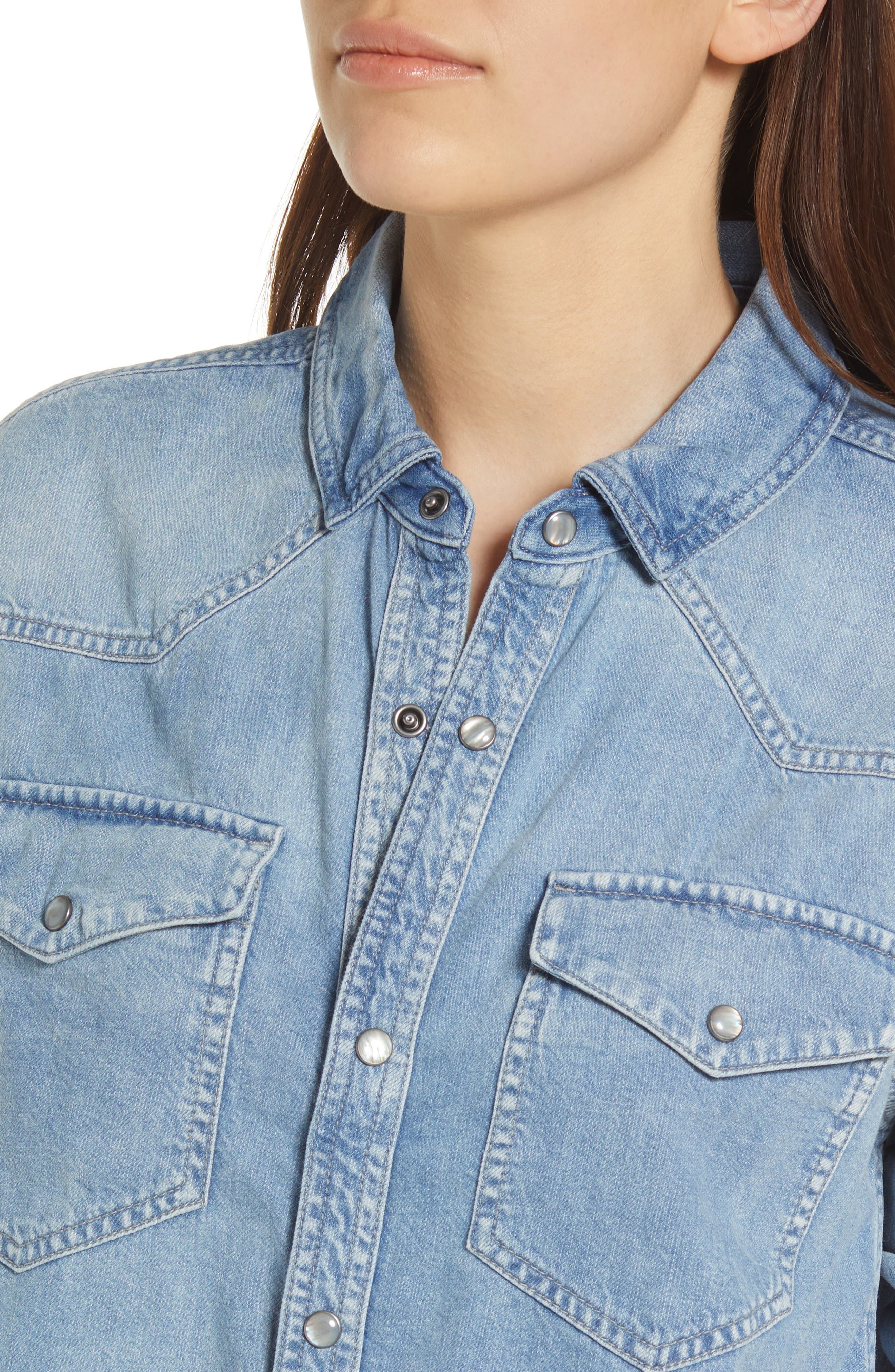 Madewell Denim Snap Western Shirt 