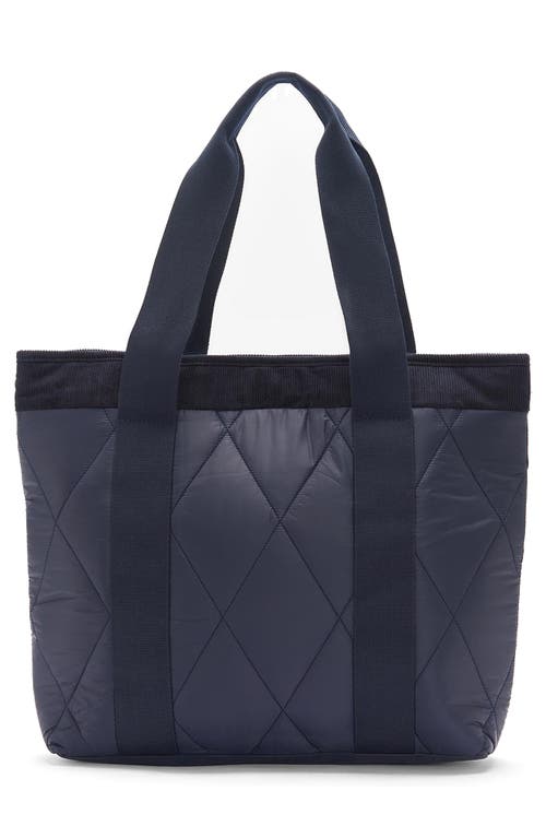 Shop Barbour Healy Mixed Media Tote In Navy