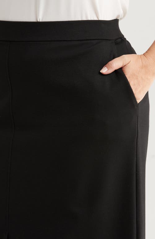 Shop Eileen Fisher Front Slit Maxi Skirt In Black