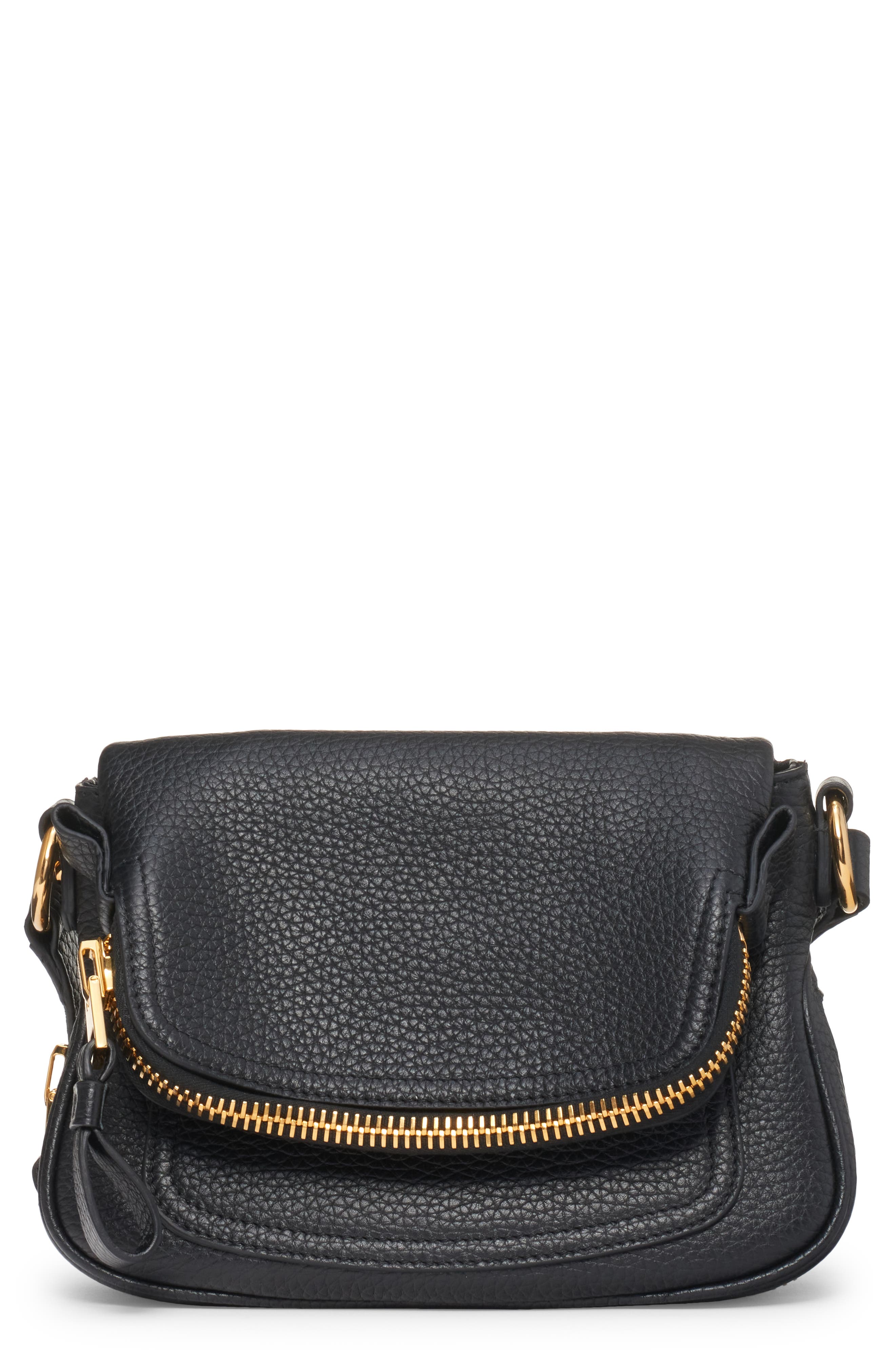 TOM FORD Mini Jennifer Grained Leather Crossbody Bag in Black | Smart Closet