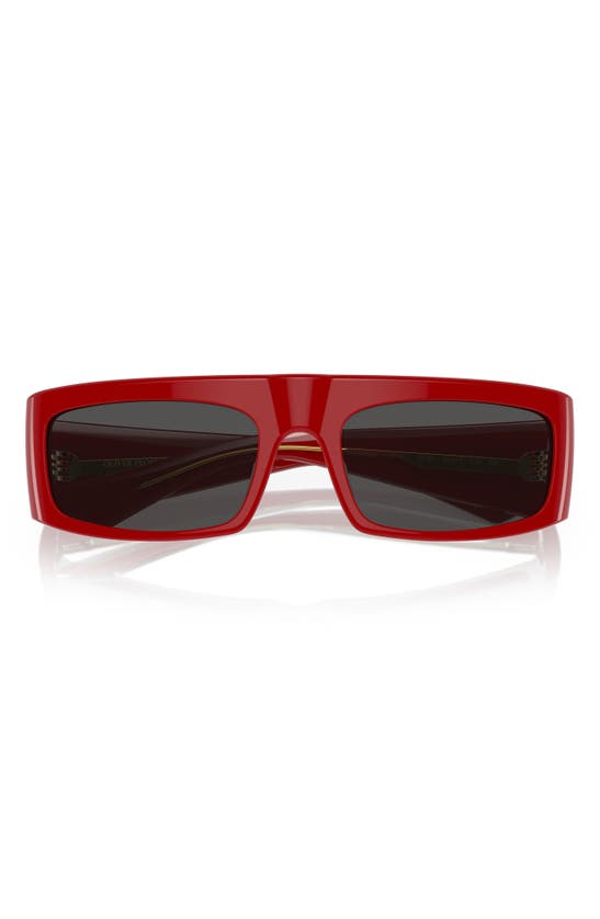 Oliver Peoples X Khaite 1979c 56mm Rectangular Sunglasses In Red