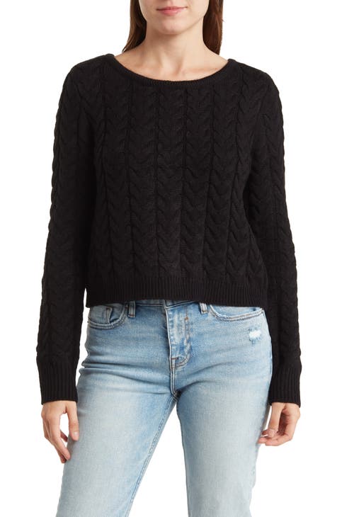 Zanna Tie Back Cable Knit Sweater