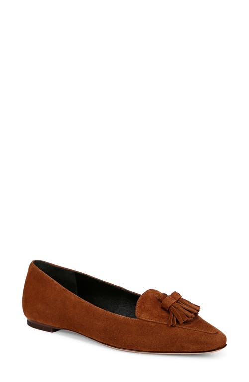 Veronica Beard Cleo Tassel Pointed Toe Loafer Caramel at Nordstrom,