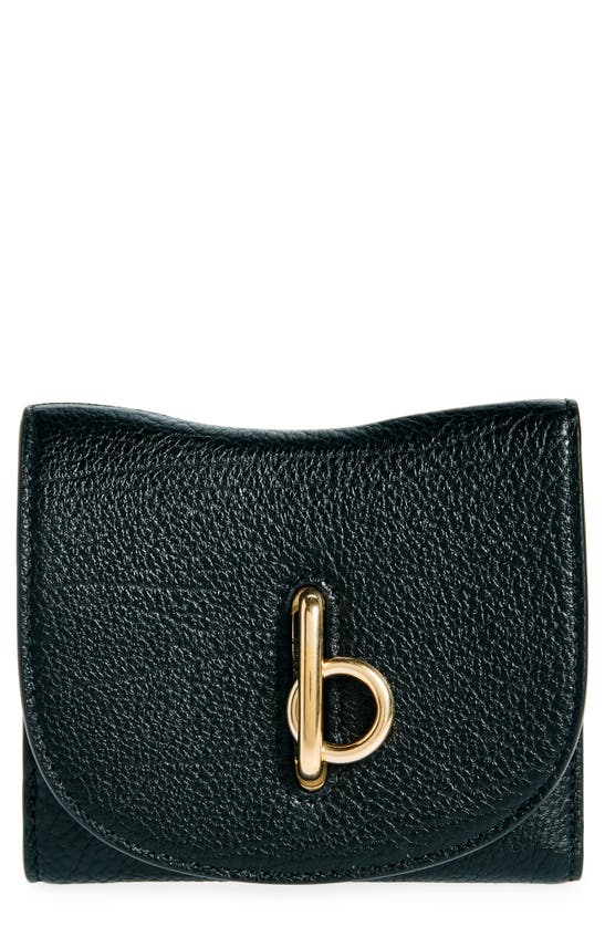 Shop Burberry Rocking Horse Compact Wallet In Black