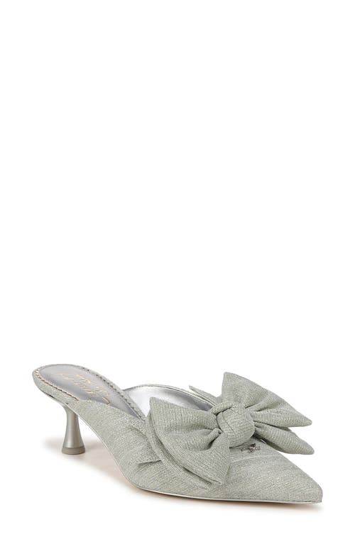 Circus Ny By Sam Edelman Fiona Mid-heel Bow Pumps In Silver Metallic